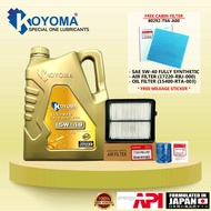 HONDA INSIGHT, JAZZ HYBRID AIR FILTER + OIL FILTER + KOYOMA ENGINE OIL (combo offer)