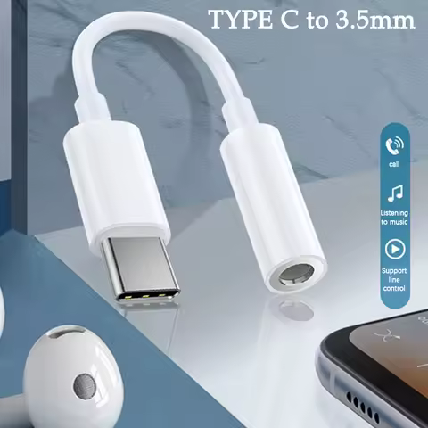 Type-C To 3.5mm Jack Aux Adapter USB C 3.5mm Jack Audio Cable Phone Accessories Cable Adaptador Type