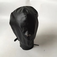 〖BXAKWUROQA〗Soft Leather Hood Headgear Face Mask Eyepatch With Nostril Dog Bed Fe CD916