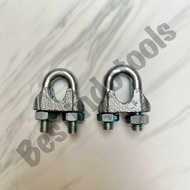 2" INCH 50 MM SLING CLAMP GALVANIZED TIGER NAIL WIRE ROPE MESH CLIP WIRE ROPE BESTINDOTOOLS