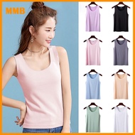 MMB_ SACHI Women Singlet Camisole Inner Tank Shirt Casual Plain Top Plus Size Undershirt Baju Peremp