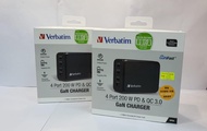 ⭐🌟Verbatim 4端口 200W PD 3.0 &amp; QC 3.0 GaN 氮化鎵 充電器 66704⭐🌟