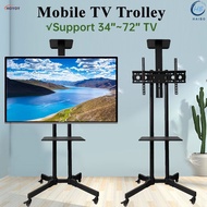 Universal TV Stand Support 32-85 Inch LED LCD Monitor Mobile Cart Trolley TV Stand Adjustable Height TV Monitor Stand