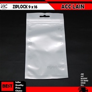 Ziplock Plastic 9x16 cm - Zipper Accessory Clip - Milk White Zip Lock 9 x 16 Packaging