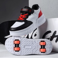 Heelys Style Wheeled Sneakers, 4-Wheel Retractable Roller Shoes, Breathable Anti-Slip Skate Shoes fo