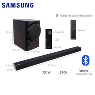 Samsung HW-K350 150W 2.1ch Flat Soundbar with Subwoofer
