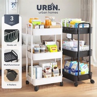3/4/5 Tiers Multipurpose Trolley Storage Rack With Wheel Rak Troli Bertingkat