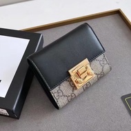 [Delivery with box] Original authentic Gucci women s wallet, Gucci wallet new padlock series, coin purse