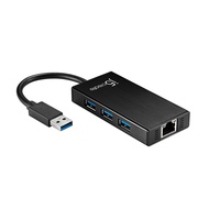 j5create USB 3.0 Multi-Adapter Hub- 3X USB 3.0 SuperSpeed Ports, Gigabit RJ45 Ethernet, Compatible w