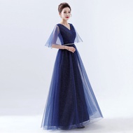 ใหม่ผู้ใหญ่หญิง Choir ประสิทธิภาพชุดกระโปรงยาว Professional Hostess ชุดสําหรับวัยกลางคนและผู้สูงอายุ