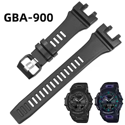 For G-SHOCK Casio GBA-900 GBA900 GBA-900-1A GBA-900CB Series Resin Silicone Rubber Watch Strap Water