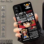 Softcase Oppo A74 / A95 4G - Case Hp Oppo A95 / A74 4G Motif ONE PIECE - Silicone Hp Oppo A95 - Case