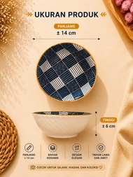 Mangkok Set Japanese Style Perabotan Rumah Mangkuk Keramik Ramen Peralatan Makan Porselin Piring Ker