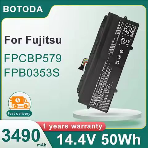 BOTODA FPCBP579 FPB0353S 14.4V 50Wh 3490mAh Laptop Battery for Fujitsu U7411 U9311 Laptops