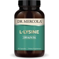 Dr. Mercola L-Lysine, 90 Capsules 1500 mg L-Lysine, Non-GMO, Gluten Free, Soy Free