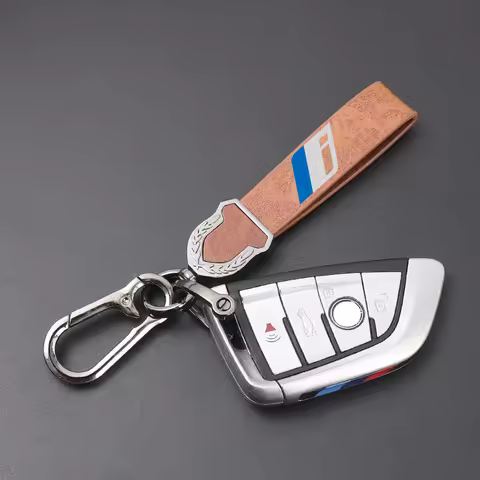 Fashion Luxury Genuine Leather Keychain Car Key Ring For BMW I3 I4 I5 I6 I7 IX1 IX2 IX3 IX IX5 XM I8