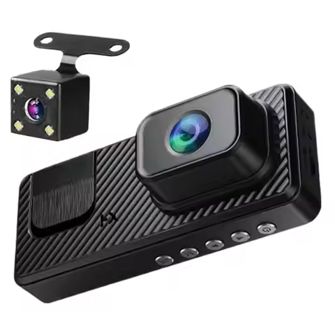 Dash Cam 3 Channel Battery Powered Dash Cam 1080P Monitor WIFI Infrared Night Vision Front Rear Reve