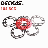 DECKAS Round 104BCD Chainring 40/42/44/46/48/50/52T Mountain Bicycle Narrow Wide Chainring MTB Bike 