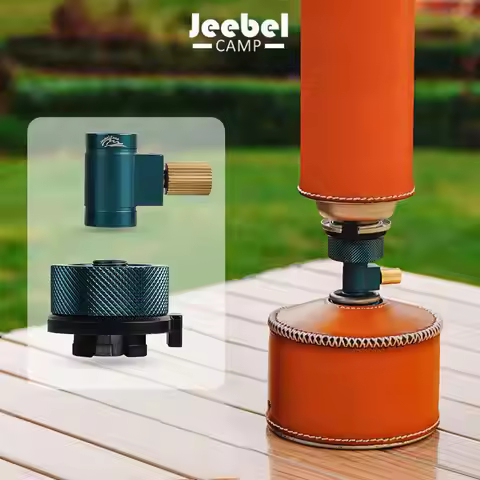 Jeebel Camp G006 Gas Adapter 2.0 aluminium Alloy Adapter for Butane Gas Cylinder Gas Burner Conversi