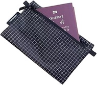 Passport Holder Family Travel Wallet with Carabiner Clip Hooks Document Zipper Bag Pouch Lightweight