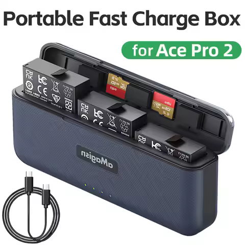 For Insta 360 Ace Pro 2 Battery Charger Intelligent 3-Way Charging Case Fast Charger Hub for Insta36
