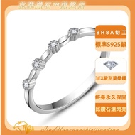 Fashion Fashion ❤ Unisex Swarovski Same Style S Sterling Silver Hip-Hop Asymmetrical Row Ring Female