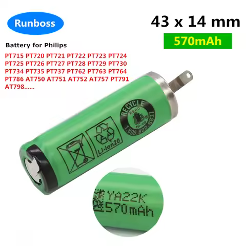 New 570mAh Shaver Battery for Philips PT710 PT720,PT725,PT730,PT735,PT737,AT750,AT798,AT791,AT757,AT