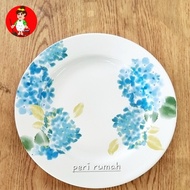 Piring Ceper Piring Makan Dinner Plate Keramik 27cm Motif Bunga Biru Kuning Sango Ceramics