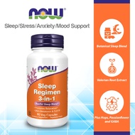 NOW Foods Sleep Regimen 3-In-1, With Melatonin, 5-HTP and L-Theanine, Restful Sleep Blend, 90 Veg Ca