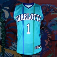 เสื้อบาสเกตบอล NBA Charlotte Hornets ทีม ชาร์ล็อต ฮอร์เน็ตส์ #BK0205 รุ่น Icon / Lamelo Ball#1 ไซส์ 