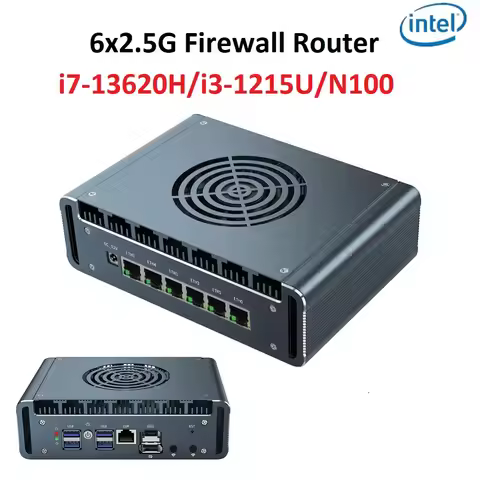 Topton Firewall Mini PC i7 13620H i3 1215U N100 6x2.5G LAN intel i226-V DDR5 NVMe Proxmox pfSense OP