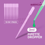 Kids' Art Pipettes - 3ml Liquid Droppers for Crafting & Creativity 10 pcs