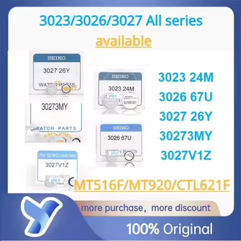 Seiko Watch Photokinetic Kinetic Energy Rechargeable Battery 3023 24M 3026 67U 3027 26Y 30273MY 3027