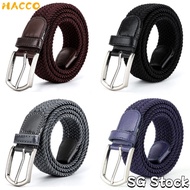【SG】Men's Elastic Belt Casual Canvas Belt Woven Pin Buckle Adjustable Belt For Men And Women