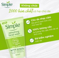 Sữa Rửa Mặt Dịu Nhẹ Dạng Gel Simple Refreshing 150ml chính hãng - Sữa rữa mặt chống lão hóa ngừa mụn