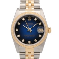 [二手]ROLEXDatejust 10 鑽腕錶，S 序號，68273G，BG/QP，K18（黃金），不鏽鋼，男女通用。