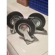 8" Rubber Wheels On Off Brake Trolley Wheels 8 Inch Trolley Gledekan Trolley