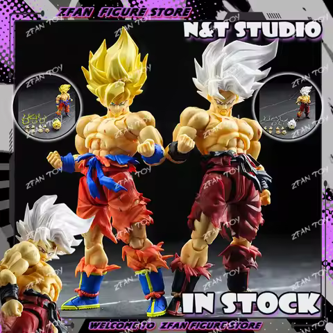 IN STOCK N&T Studio Dragon Ball Anime Action Figures SHF Super Saiyan Son Goku Battle Damaged 3.0 Ba