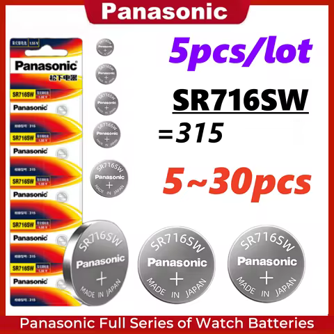 5-30PCS Panasonic SR716SW 315 watch battery for Tissot CK Quartz watch Silver oxide SR716 SW