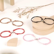 Round Couple Bracelets, 2 Pieces, Magnetic Couple Pendant Bracelets