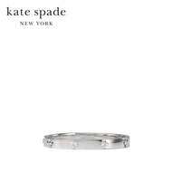 Kate Spade New York กำไลข้อมือรุ่น Spade Flower Hinged Bangle KM995 020 สี Silver