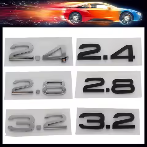 3D Premium 2.4 2.8 3.2 3.6 4.2 4.6 Logo For A3 A4 A5 A6 A8 Q5 Q7 Q8 car Fender trunk Bonnet Nameplat
