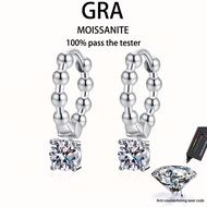【 GRA Certificate Attached 】 1ct moissanite earrings, s925 sterling silver plated platinum fashionab