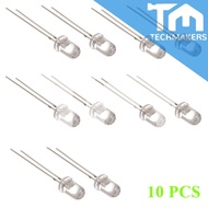 10 pcs of LED 5mm clear GREEN