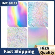 24 Sheets Holographic Cardstock Glitter Rainbow Mirror Paper Thick Cardstock for Crafts Card Making,
