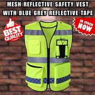 High Quality Thick Mesh Safety Vest Keselematan Untuk Pegawai Polis, Peronda, Cycling, JPJ (READY ST