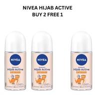 Nivea hijab active rollon deodorant 72 hours active 50ml buy 2 free 1