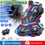 Y20MAX Helmet Intercom for Motorcycle Y10 Waterproof Bluetooth 5.3 Headset Earphone Supper Voice Ass