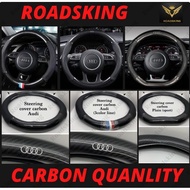 AUDI A4 RS4 A5 RS5 A6 RS6 A7 RS7 A8 RS8 Carbon Fiber Leather Car Steering Wheel Cover