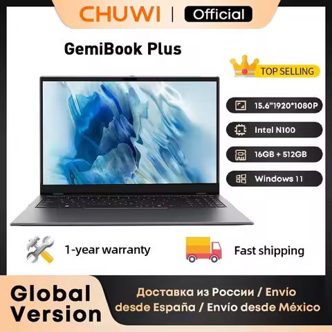 CHUWI GemiBook Plus Laptop 15.6" Intel N150/N100 Graphics for 12th Gen 1920*1080P 16GB RAM 512GB SSD